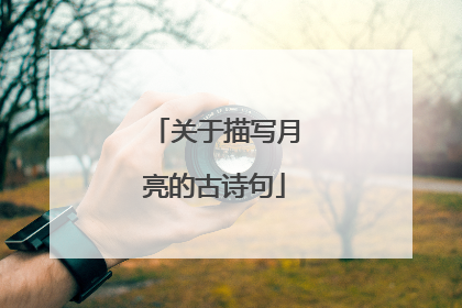 关于描写月亮的古诗句