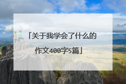 关于我学会了什么的作文400字5篇