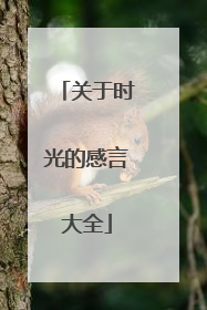 关于时光的感言大全