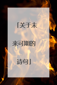 关于未来可期的诗句