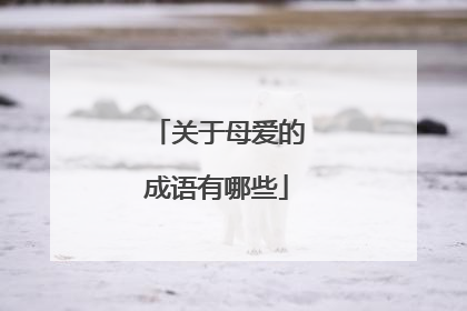 关于母爱的成语有哪些