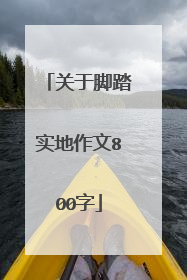 关于脚踏实地作文800字