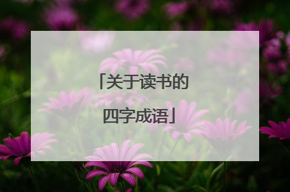 关于读书的 四字成语