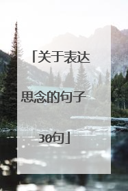 关于表达思念的句子30句