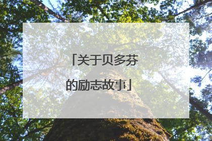关于贝多芬的励志故事