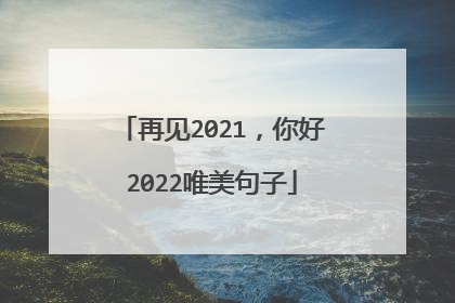 再见2021，你好2022唯美句子