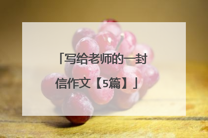 写给老师的一封信作文【5篇】