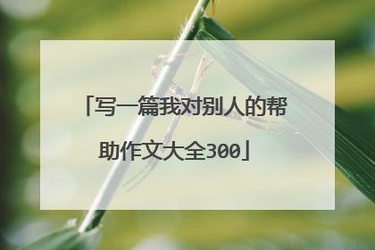 写一篇我对别人的帮助作文大全300