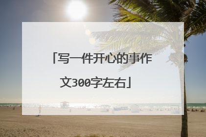 写一件开心的事作文300字左右