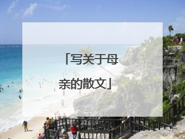 写关于母亲的散文