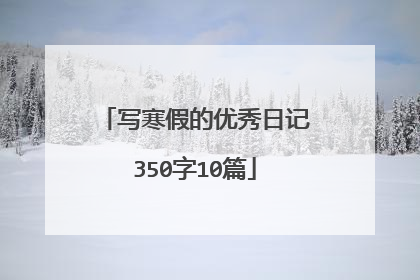 写寒假的优秀日记350字10篇