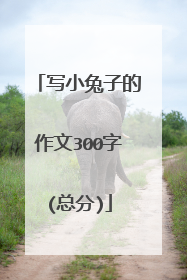 写小兔子的作文300字(总分)