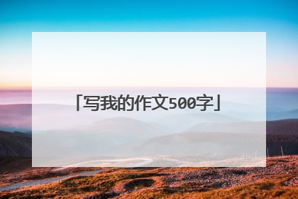 写我的作文500字