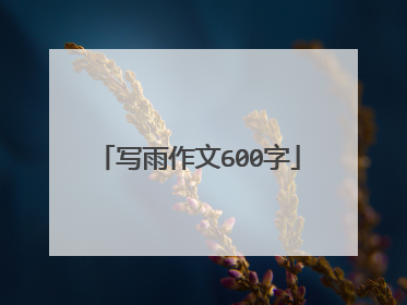 写雨作文600字