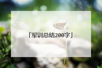 军训总结200字