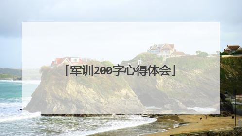 军训200字心得体会