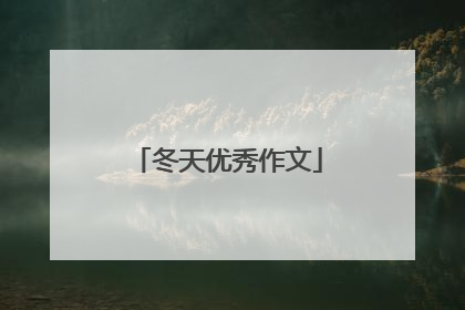 冬天优秀作文