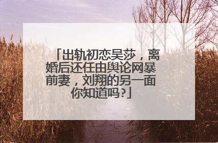 出轨初恋吴莎,离婚后还任由舆论网暴前妻,刘翔的另一面你知道吗?