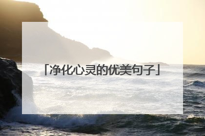 净化心灵的优美句子