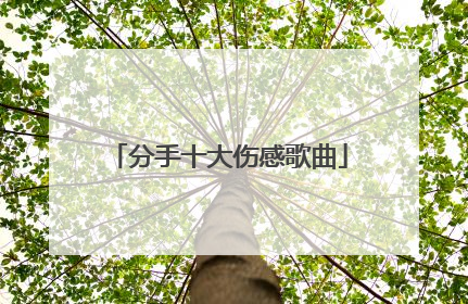 分手十大伤感歌曲