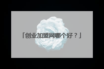 创业加盟网哪个好？