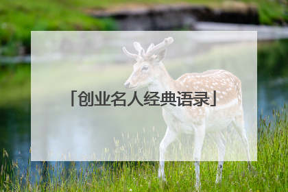 创业名人经典语录