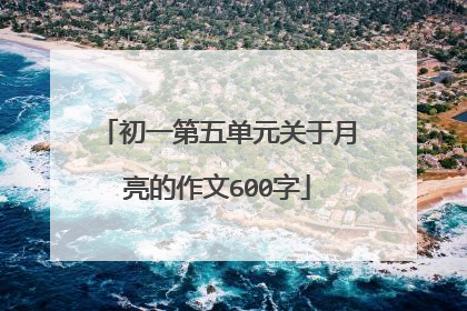 初一第五单元关于月亮的作文600字