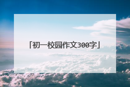 初一校园作文300字