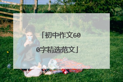 初中作文600字精选范文