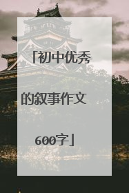 初中优秀的叙事作文600字