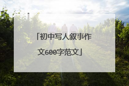 初中写人叙事作文600字范文