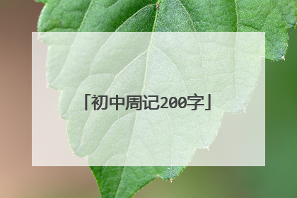 初中周记200字