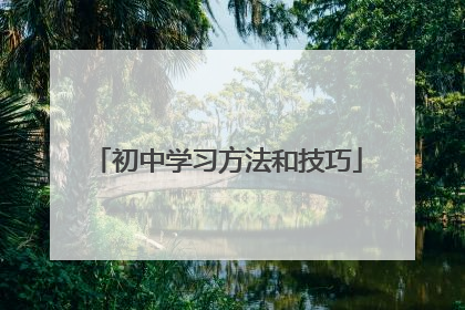 初中学习方法和技巧