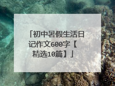 初中暑假生活日记作文600字【精选10篇】