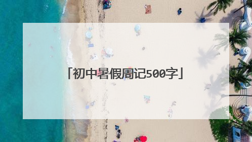 初中暑假周记500字