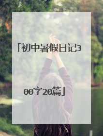 初中暑假日记300字20篇