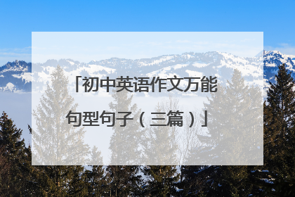 初中英语作文万能句型句子(三篇)