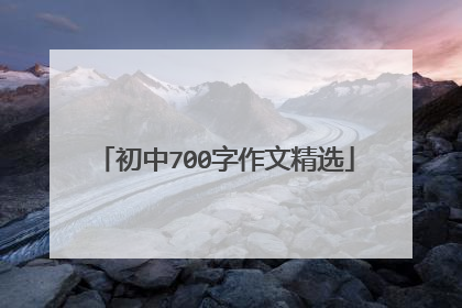 初中700字作文精选
