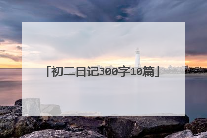 初二日记300字10篇