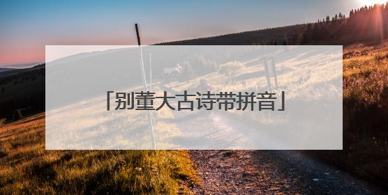 别董大古诗带拼音