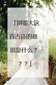 别董大这首古诗的意思是什么？？？