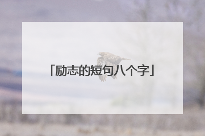 励志的短句八个字