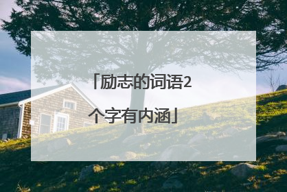 励志的词语2个字有内涵