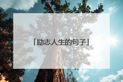 励志人生的句子