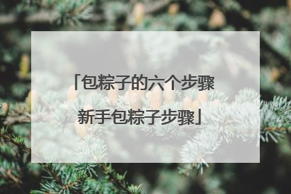 包粽子的六个步骤 新手包粽子步骤