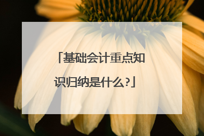 基础会计重点知识归纳是什么?
