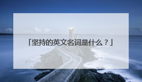 坚持的英文名词是什么？