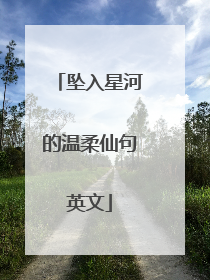 坠入星河的温柔仙句英文