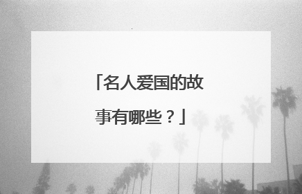 名人爱国的故事有哪些?