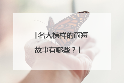 名人榜样的简短故事有哪些？